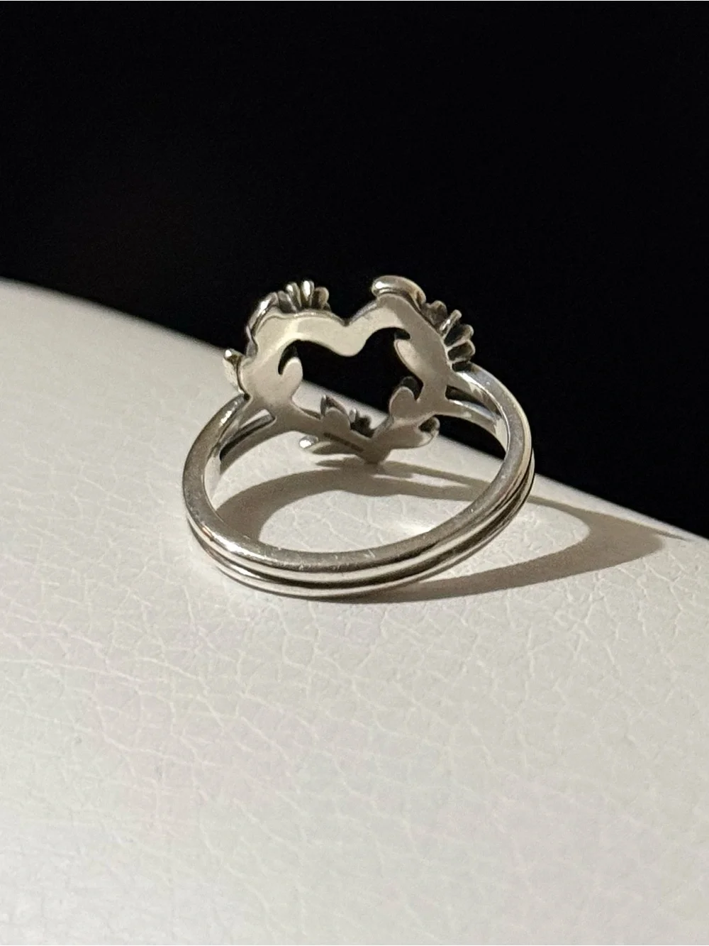 James Avery Sterling Silver Flowering Vines Heart Ring